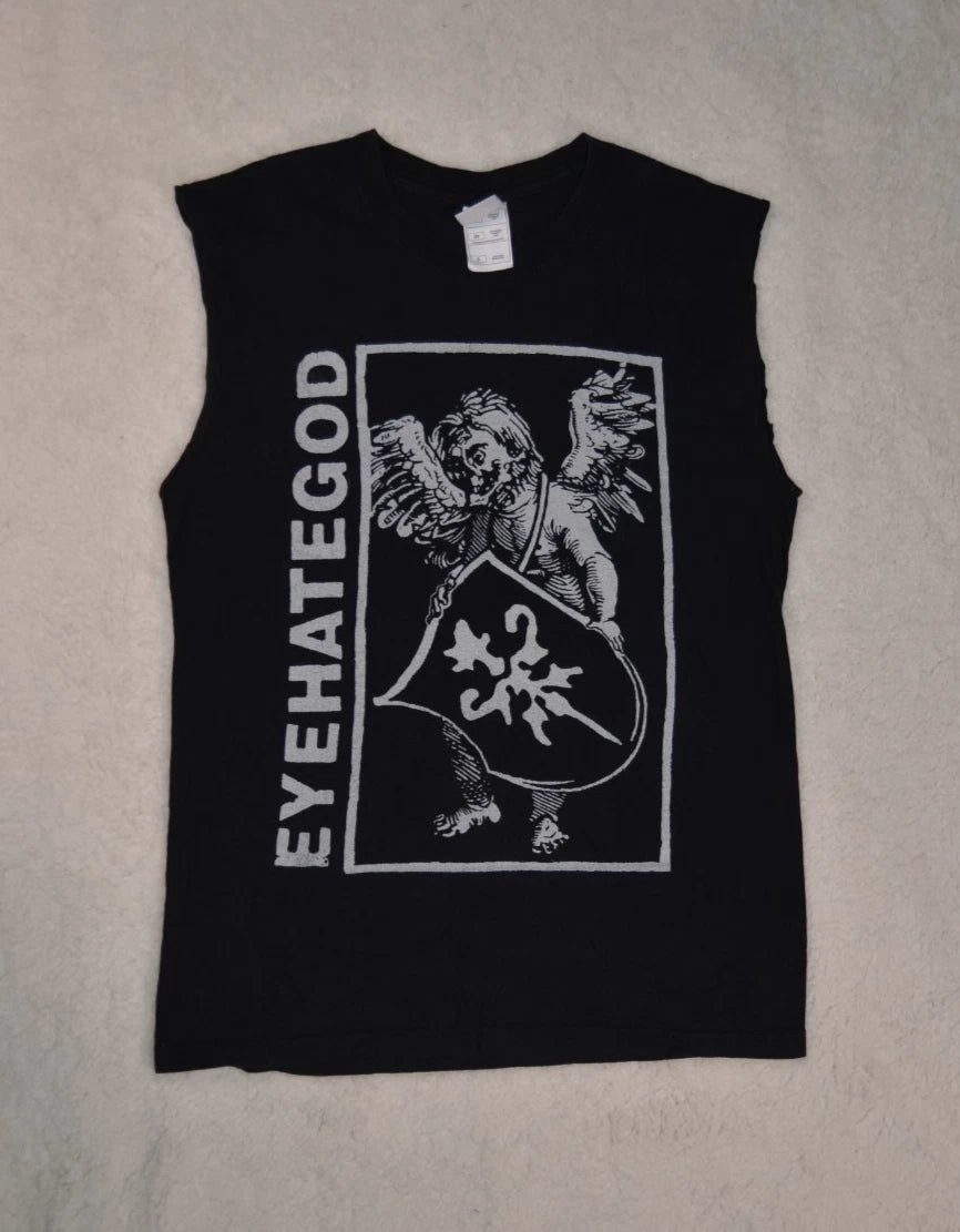 EYEHATEGOD black cuttoff tee size S