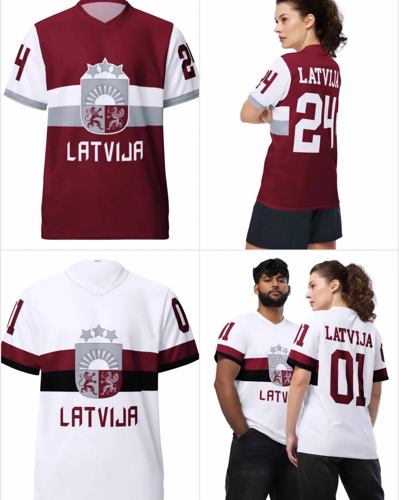 Latvia Ice Hockey Fan T-Shirt Sizes XS S M L XL XXL 3XL 4Xl