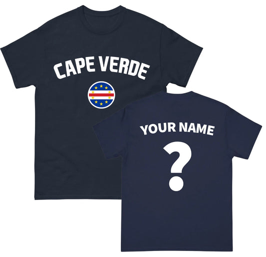 Cape Verde football T Shirt,Personalised football Tee,Custom Name and Number Top