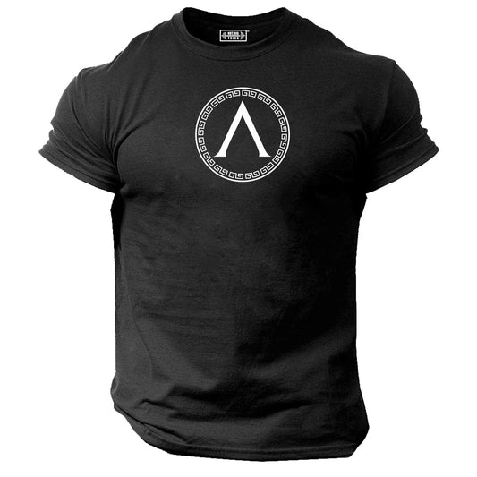 Spartan Shield T Shirt Gym Clothing Bodybuilding Training Workout MMA Boxing Top