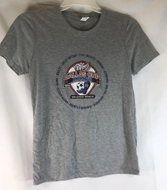 Texas Dallas Cup XXXVII Soccer T Shirt Gray Mens - Medium