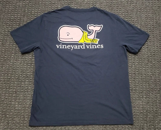 Vineyard Vines Men's Large Dark Blue T Shirt LA Galaxy MLS Soccer Football Scarf