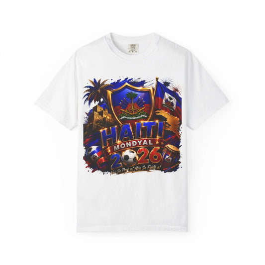 Haiti Mondyal 2026 Soccer T-shirt | Haitian Crest, Flags