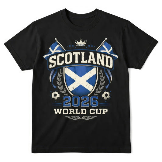 Scotland World Cup 2026 Football Fan T Shirt Scottish Soccer Graphic Tee