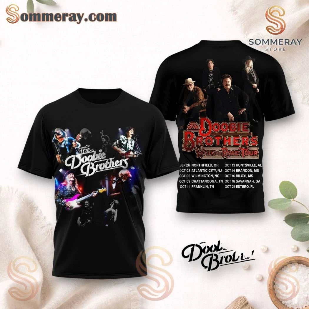 The Doobie Brothers Walk This Road Tour 2026 Multi 3D T-shirt L3433