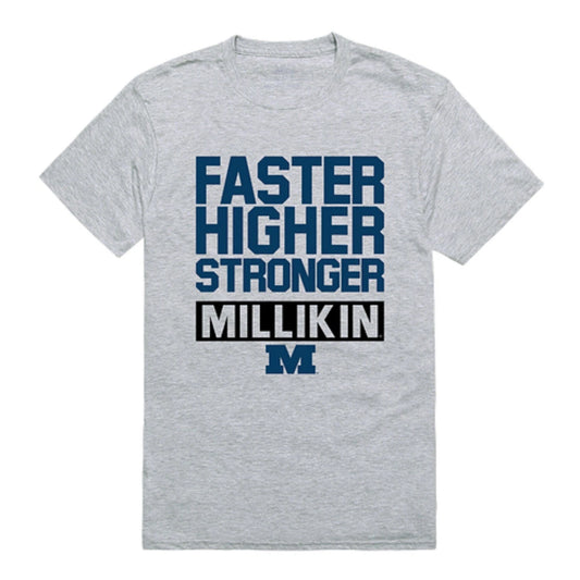 Millikin University Big Blue MU NCAA Cotton College Logo Workout Tee T-Shirt