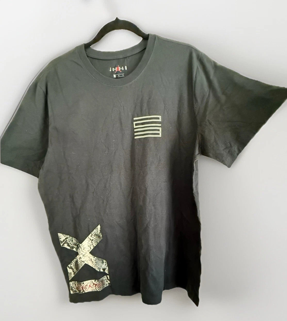 Nwt Air Jordan Retro XI 11 SNAKESKIN Tee Black Bred SpaceJam CI0324 010 SZ Large