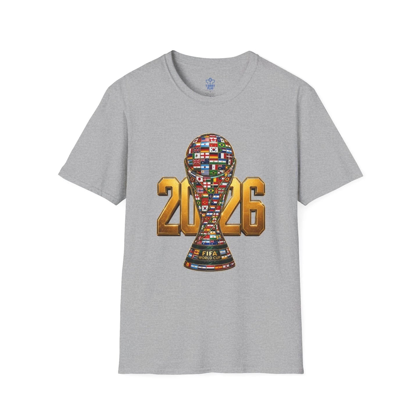 2026 World Cup trophy with national flags T-Shirt | Soccer Football