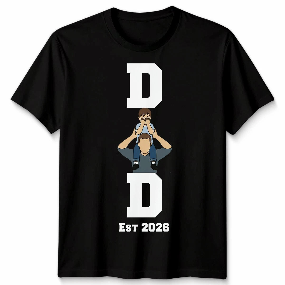 Personalized Embroidered Dad Mens T Shirt Custom Father Photo Graphic Tee