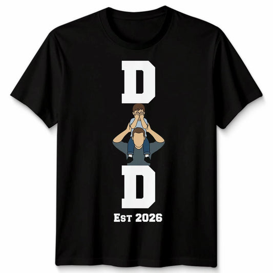 Personalized Embroidered Dad Mens T Shirt Custom Father Photo Graphic Tee
