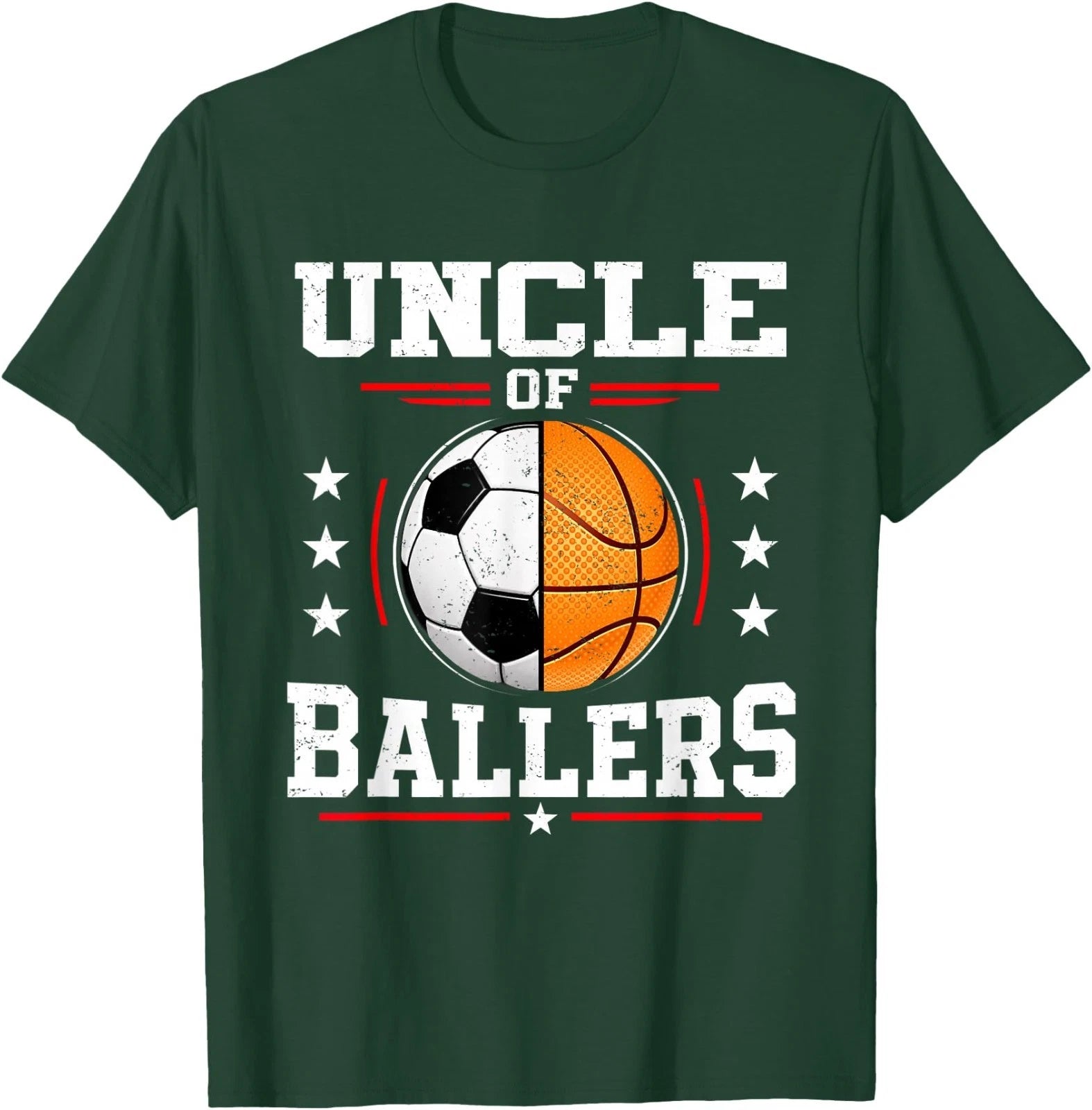 Uncle of Ballers Basketball Soccer Uncle T-Shirt