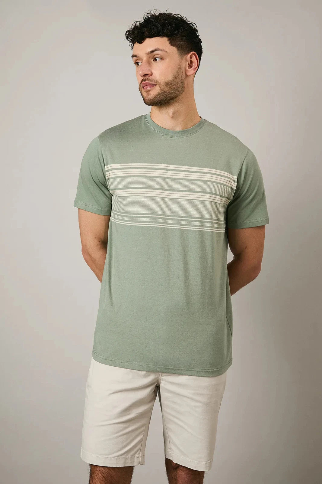 Maine Khaki Basic T-Shirt Mens Casual T-Shirts