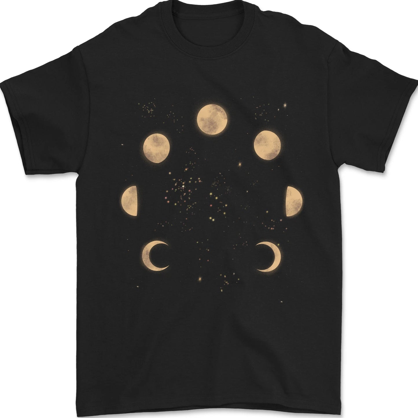 Moon Phases Eclipse Full Moon Supermoon Mens T-Shirt 100% Cotton