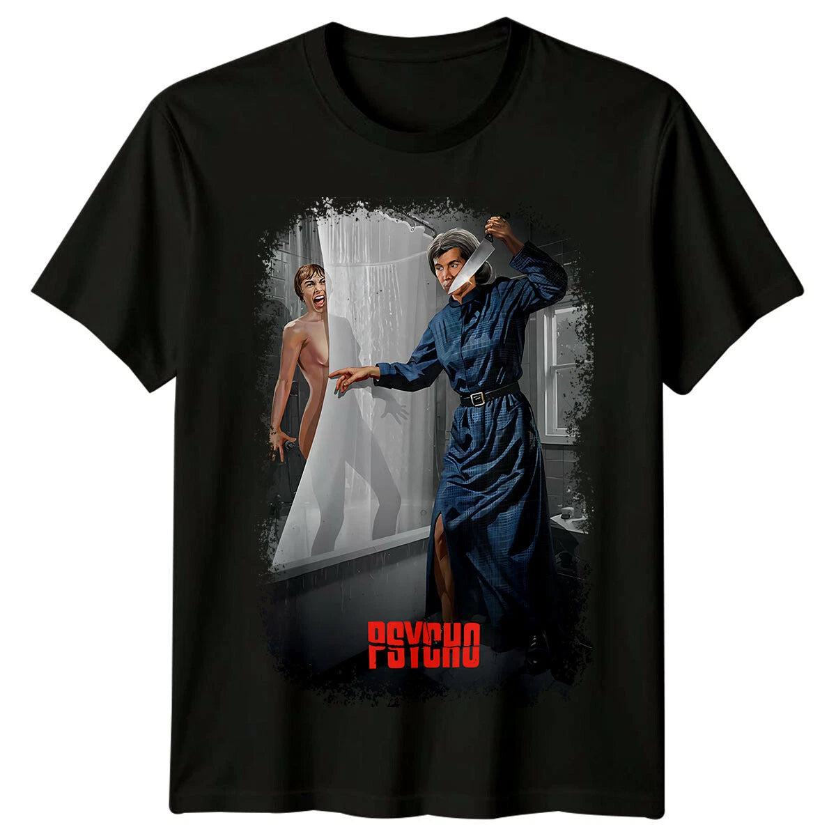Psycho (1960) Movie Poster Inspired T-Shirt Retro Tee Unisex
