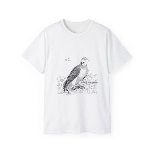 Eagle Landscape Line Art Bird Vintage Retro | Custom Graphic T-Shirt
