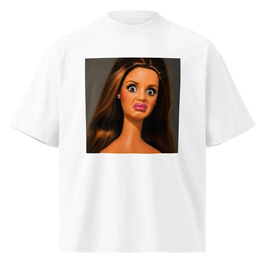 Oversized Doll Face Graphic Tee, Unimpressed Meme Unisex T-Shirt