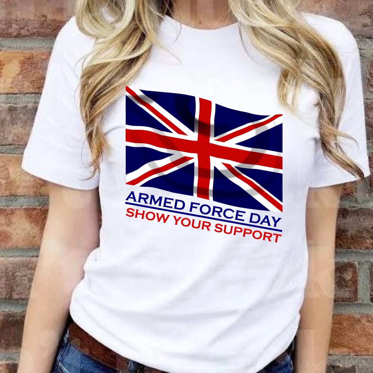 Armed Forces Day T-shirt Show Your Support Uk Flag Veteran Latest Top Gift Tee