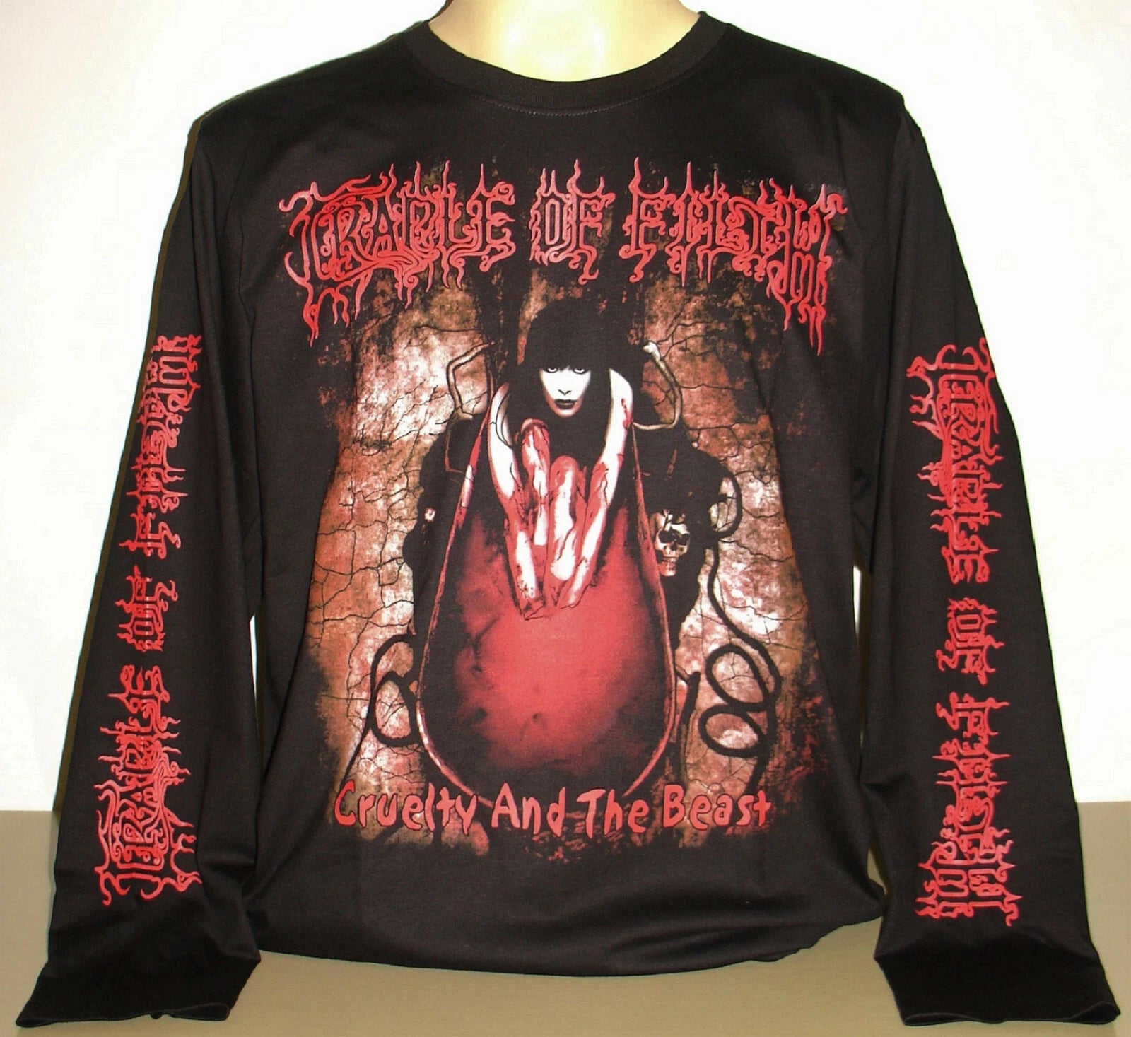 Cradle Of Filth Cruelty And The Beast Long Sleeve T-Shirt Size S XL 2XL 3XL New!