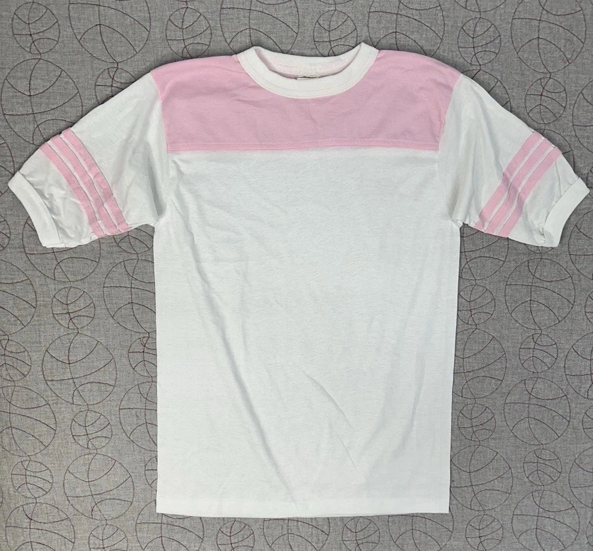 Deadstock Vintage 80s Single Stitch Classic Retro Ringer T-Shirt Adult Blank USA