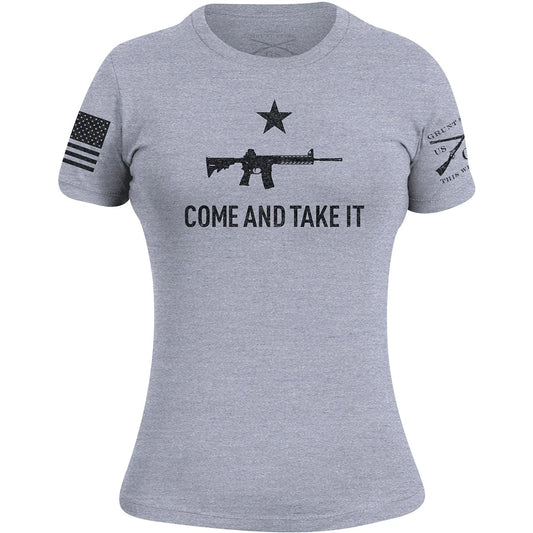Grunt Style Women's Come and Take It 2A Edition T-Shirt - Heather Gray