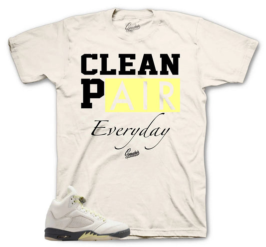 Shirt To Match Retro 5 Luminous Green AJ5 Sneakers - Clean pair Tee