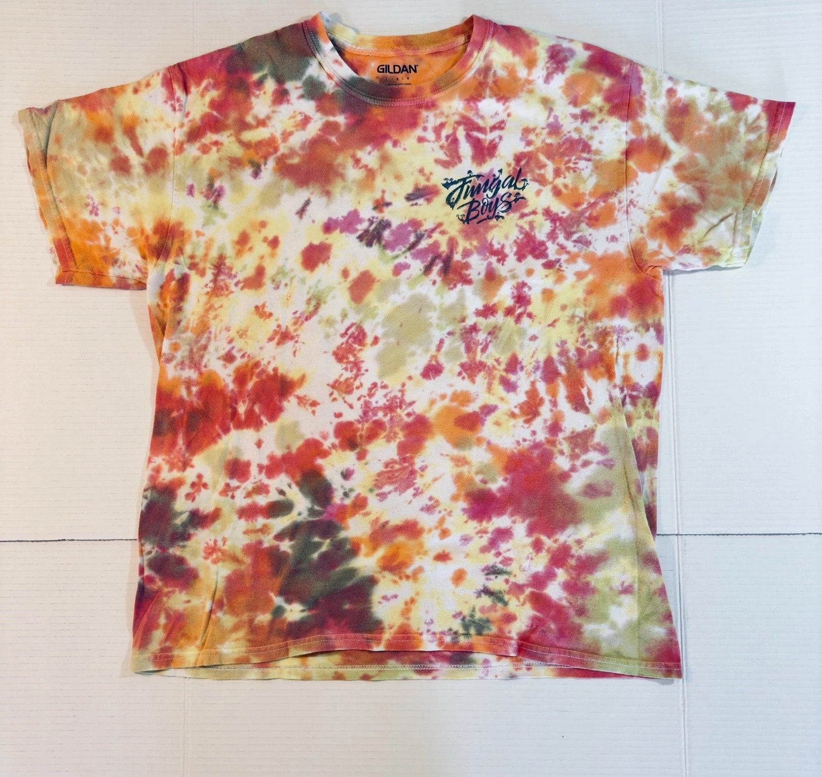 Rare Fungal Boys Tie Dye Tee Shirt Size Large Great Condition