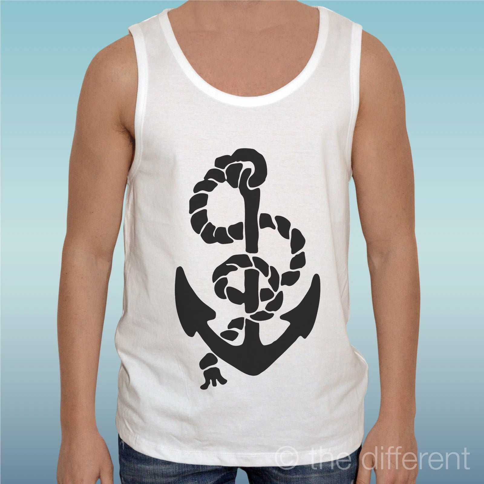 Canotta T-Shirt " Anchor Sailor Rope " Tank Top Gift Idea