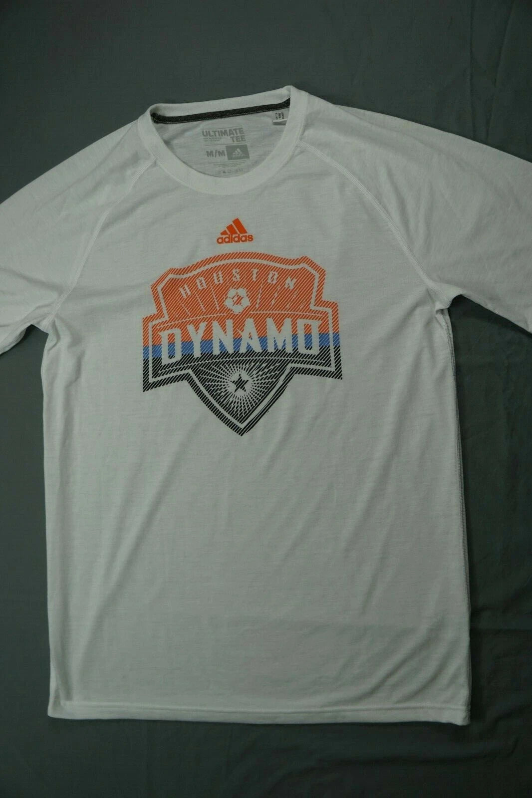 Adidas 'Ultimate Tee' MLS Houston Dynamo T-Shirt. White, Men's Size M. MINT!!