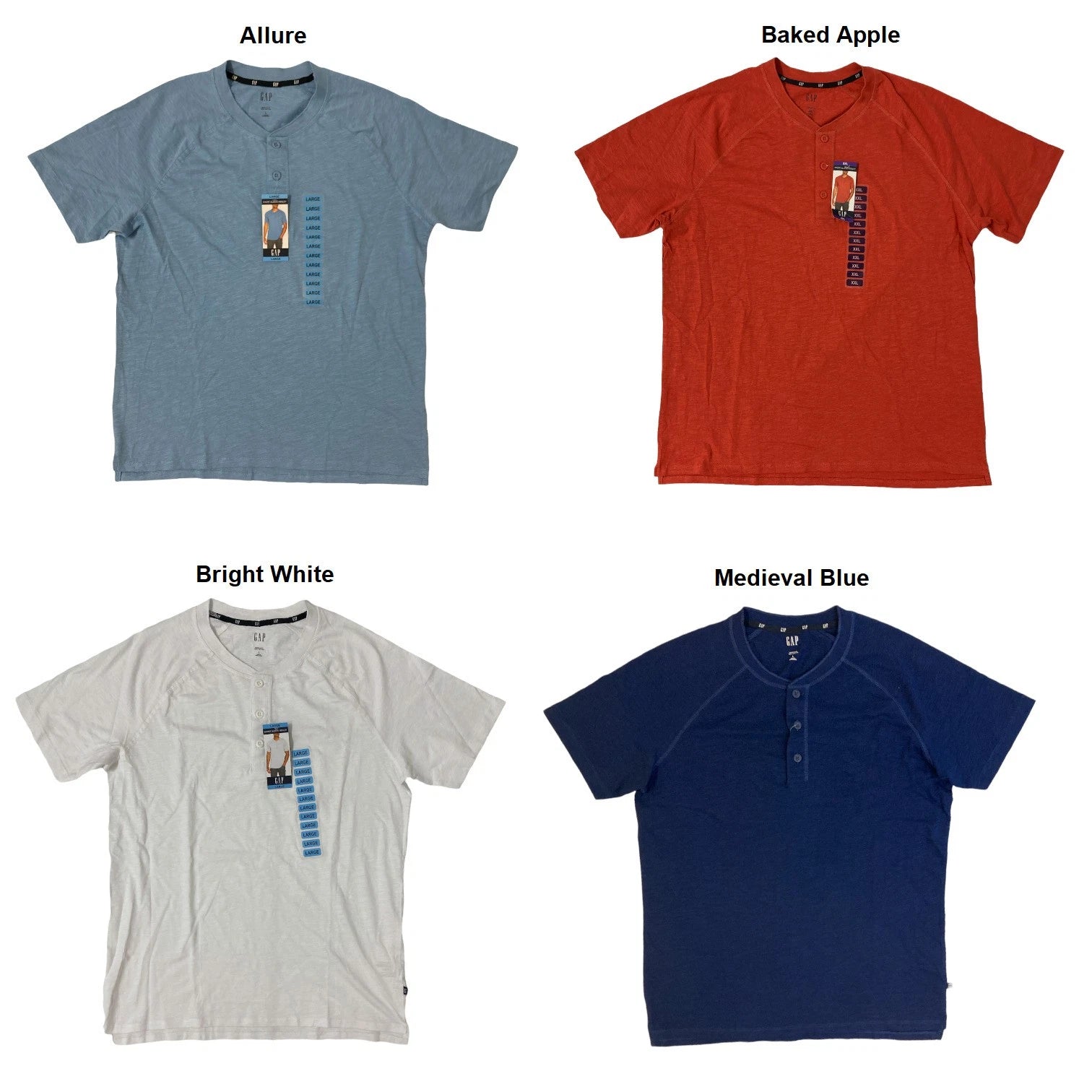 GAP Men's Soft Cotton Raglan Short Sleeve Henley Shirt