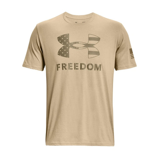Under Armour 1370811 Men's UA Freedom Logo T-Shirt, Sand/Federal Tan, Medium