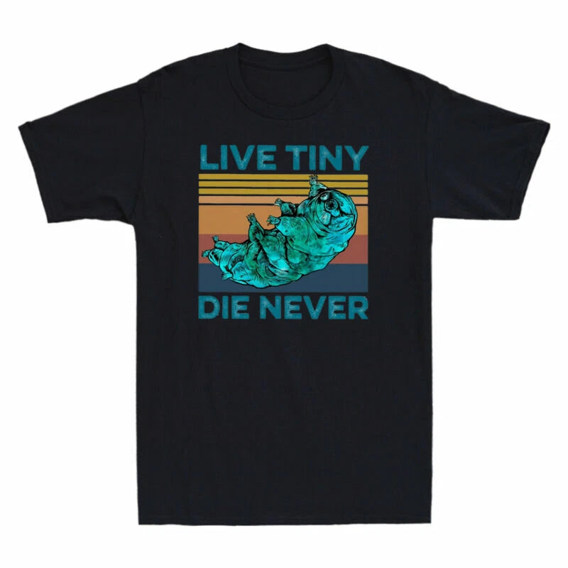 Lovers Tiny Men's Vintage Tardigrade Cotton T-shirt Tee Die Animal Live Never