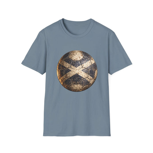 Scotland Vintage Soccer Ball T-Shirt Distressed Retro Football Fan Tee