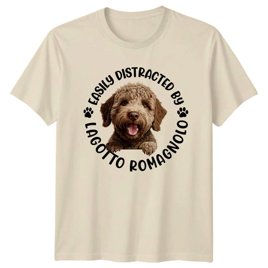 Easily Distracted By Lagotto Romagnolo Mens T-Shirt Womens Tee Graphic Top