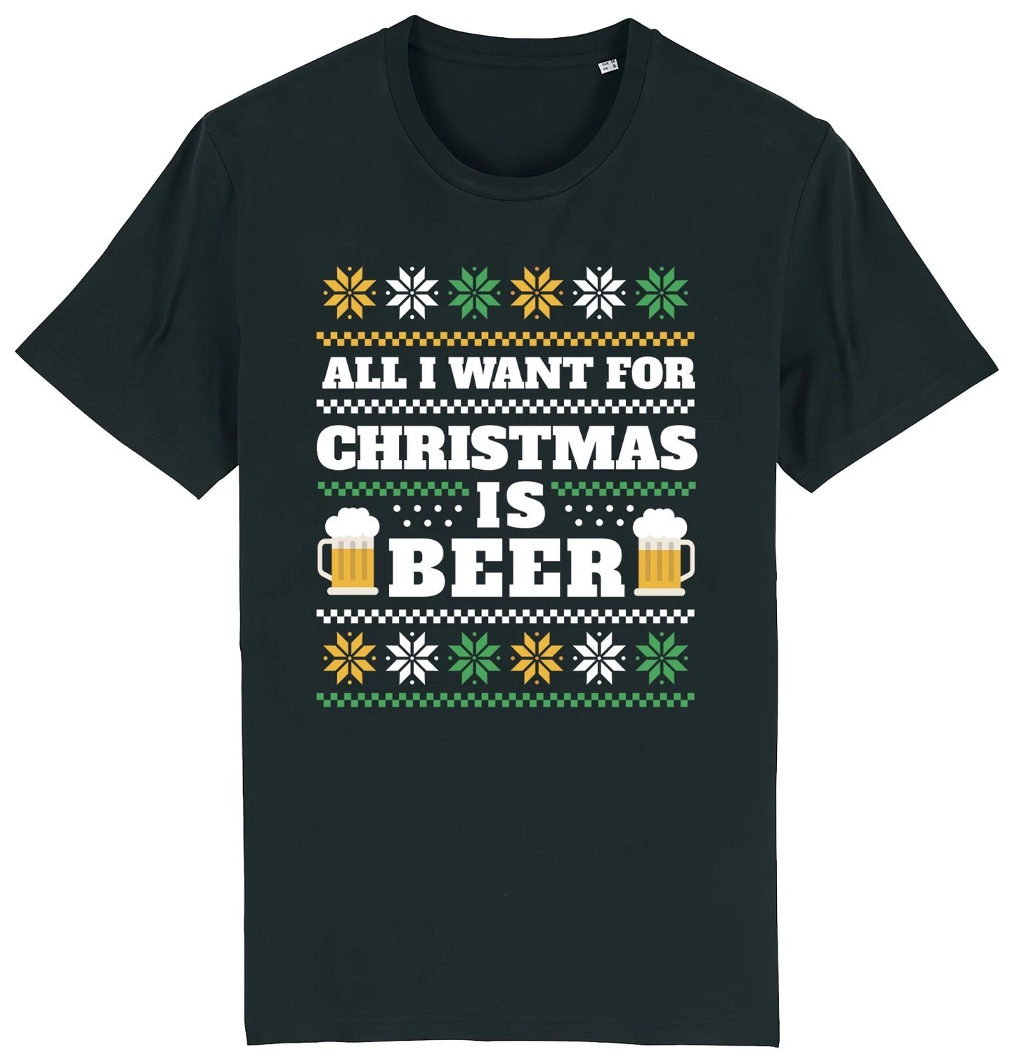 All I Want For CHRISTMAS Is BEER T-Shirt Mens Gift For Dad Uncle Brother Grandad