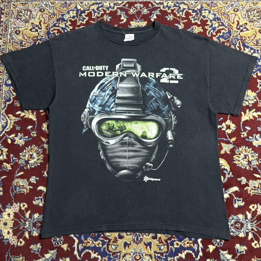 2009 CoD Modern Warfare 2 MW T-Shirt Video Game Promo Graphic Tee