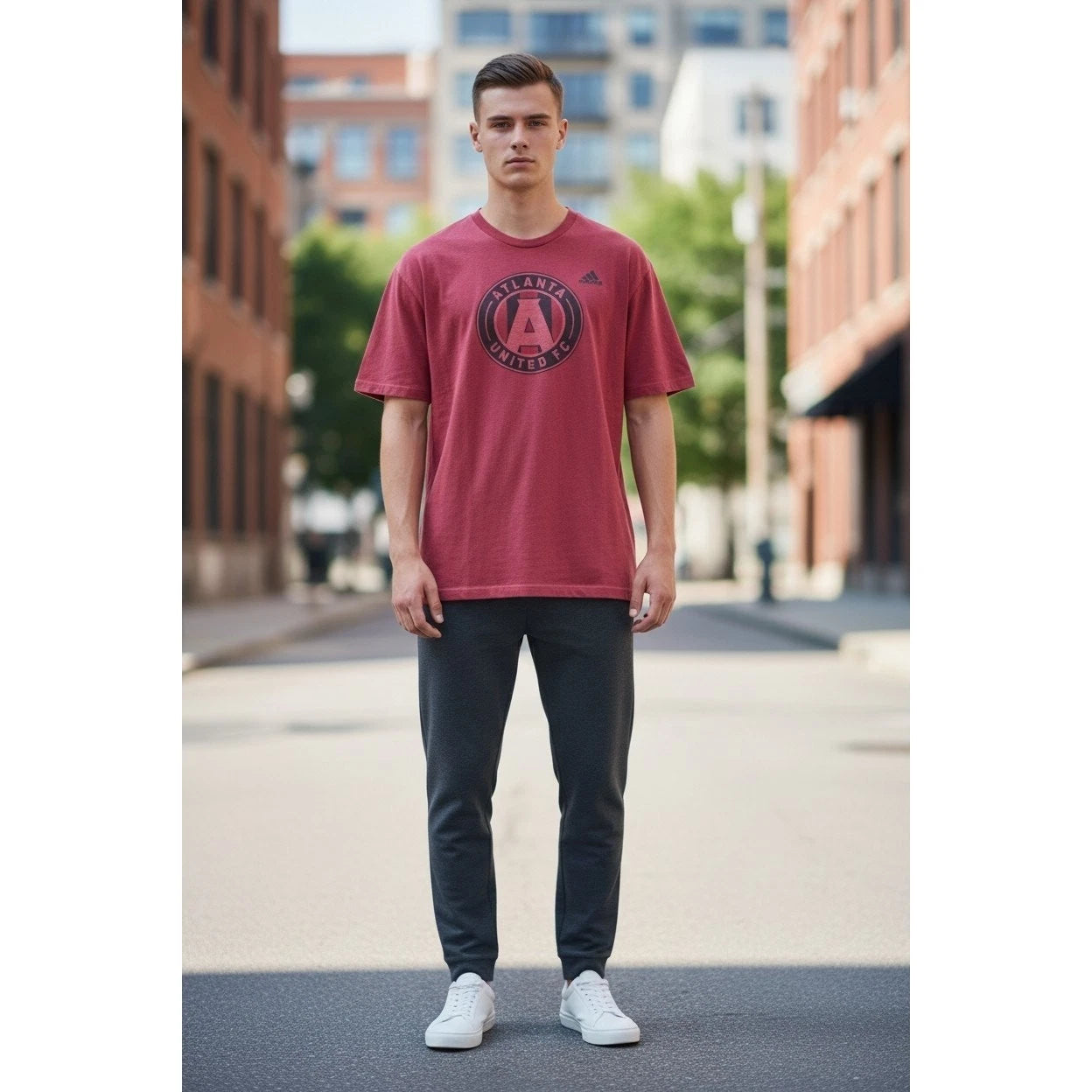 Adidas Men's Atlanta United FC MLS Soccer T-Shirt Size: Large Color: Red