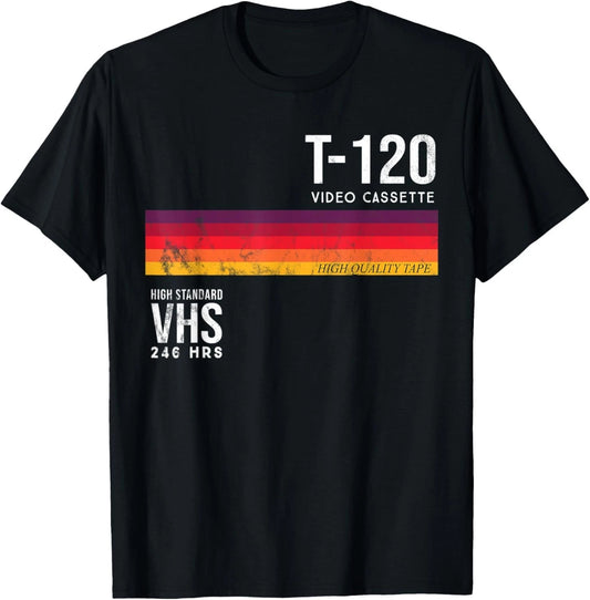 Vintage 80s Video Cassette Tape VHS T-Shirt