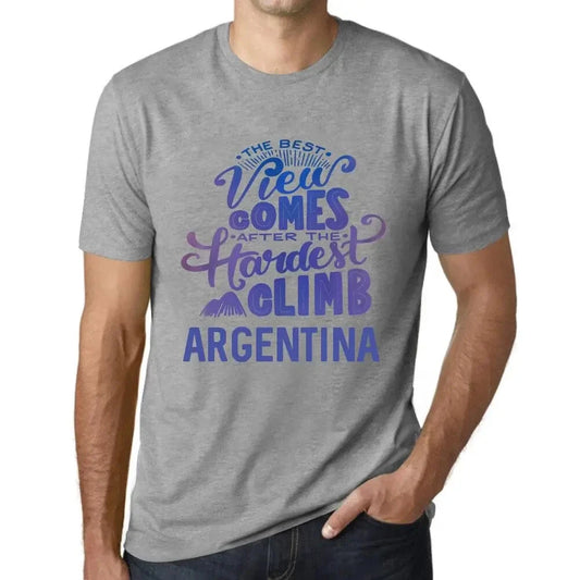 Men's Graphic T-Shirt The Best View Comes After Hardest Mountain Climb Argentina