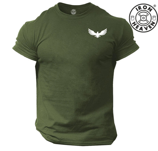 Eagle T Shirt Hawk Small Gym Clothing Bodybuilding Exercise Training Workout Top