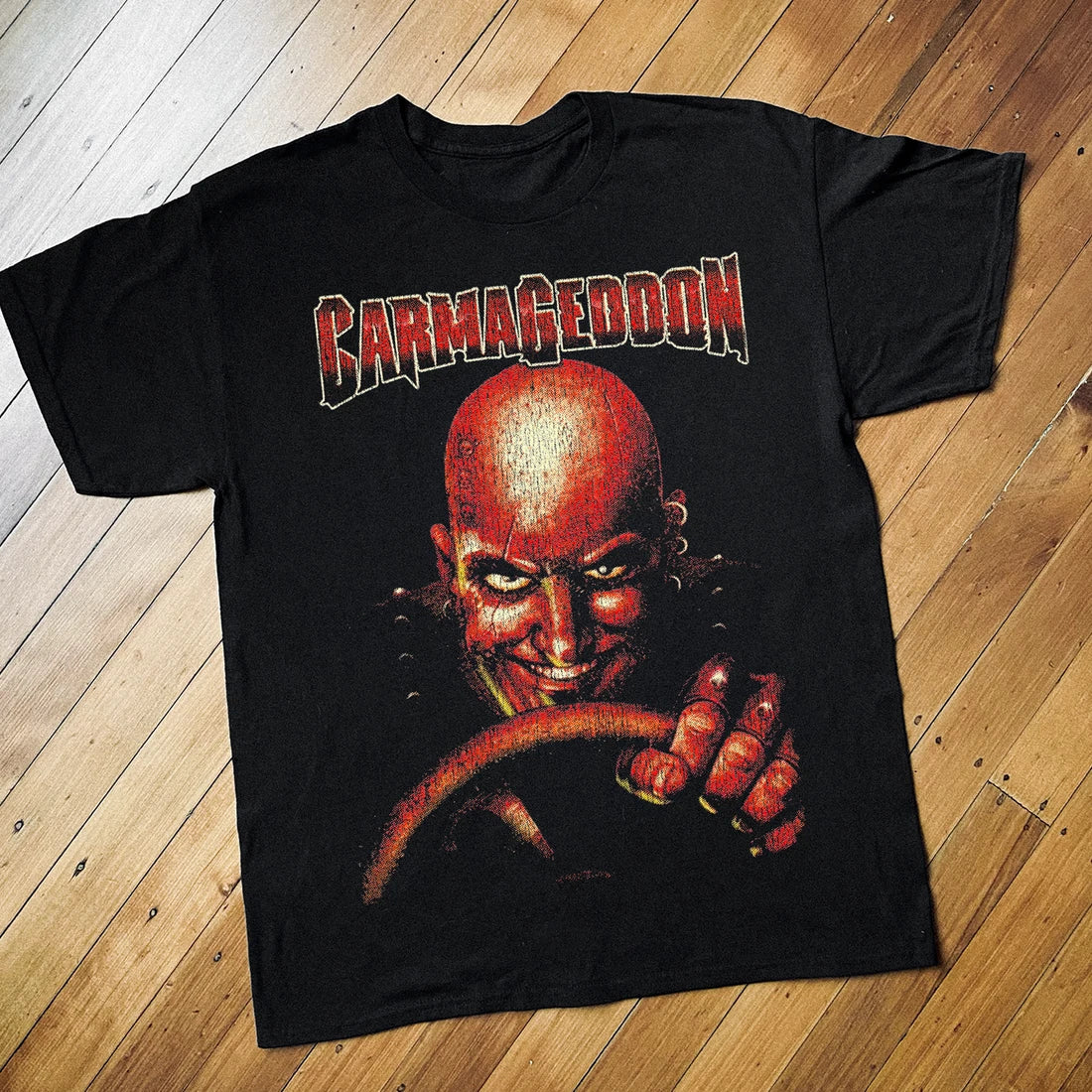 1997 Carmageddon PS1 T-Shirt Vintage Video Game Graphic Tee S-5XL