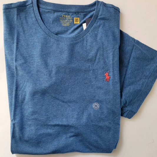 POLO Ralph LAUREN Men`s Crew-neck T-shirt CUSTOM SLIM Fit Blue Green M L XL 2XL