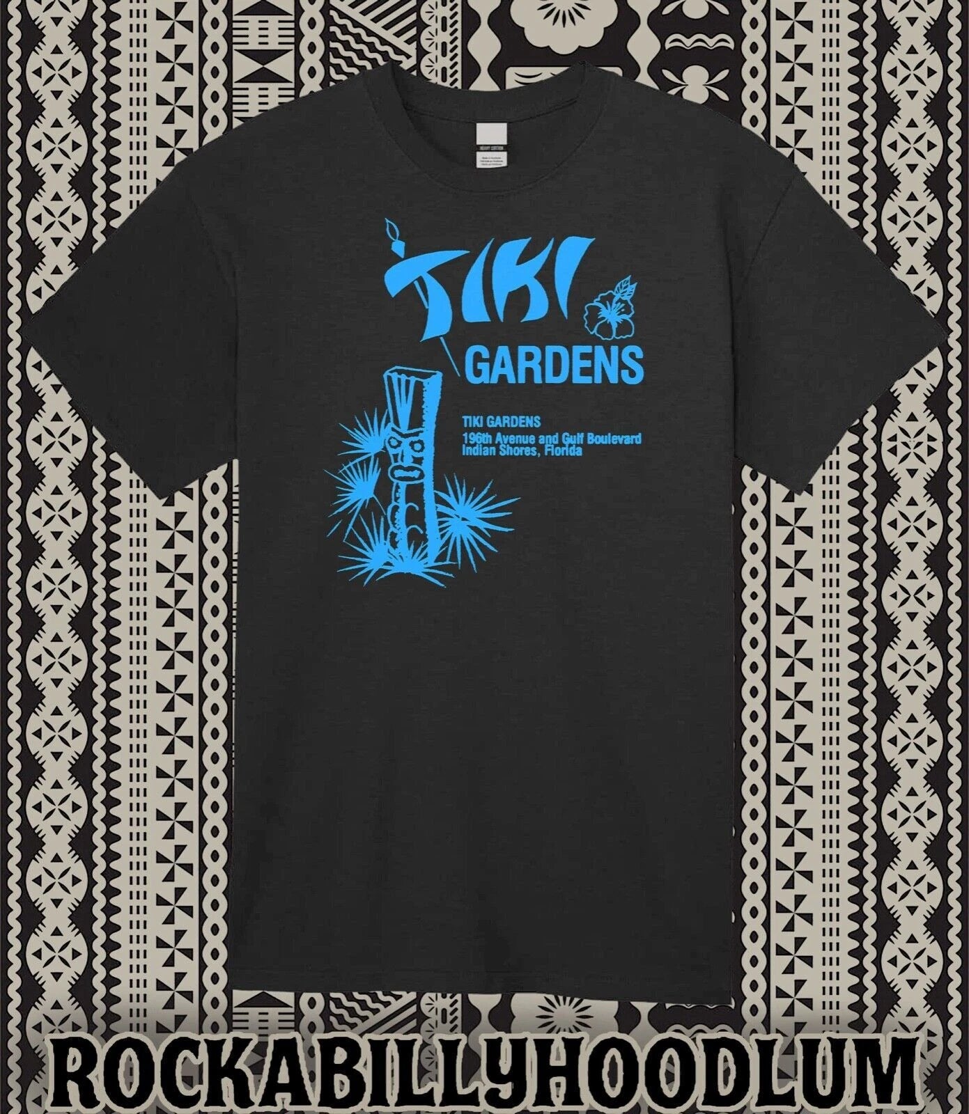 Retro Tiki Tee T Shirt Bar Restaurant Mug Polynesian Tiki Gardens Florida