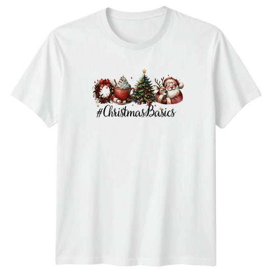 Christmas Basics Holiday Christmas Mens T-Shirt Womens Graphic Tee Festive Top