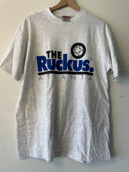 Deadstock VTG Ruckus Atlanta Soccer Club T-Shirt L Gray USA