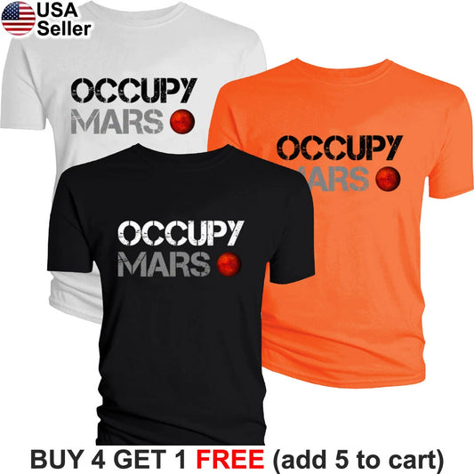 Occupy Mars T-Shirt Space Elon Musk SpaceX Aerospace Colonization Explore BSX02