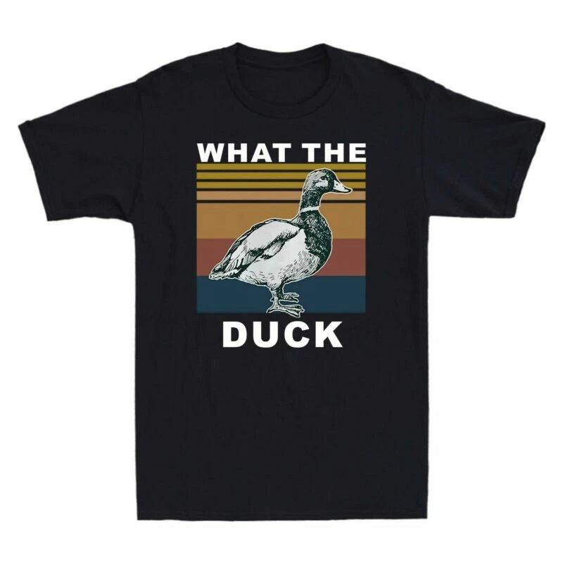 T-Shirt Sleeve What Duck Tee Adult Men's Funny The Short Vintage