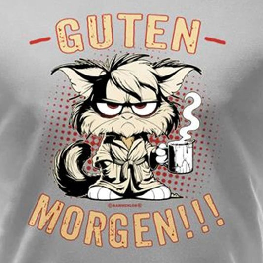 Mens T-Shirt Good Morning Muffle Funny Men Gifts Sayings Shirts Grey