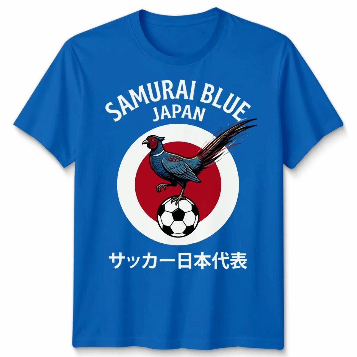 Japan Unisex Football T Shirt Japanese Samurai Mens Womens Footy Fan Tee
