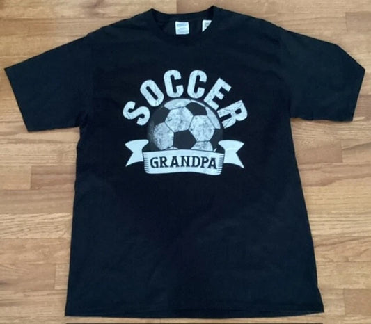 NWT Port & Company  Soccer Grandpa T-Shirt Graphic Print Distressed Size Large