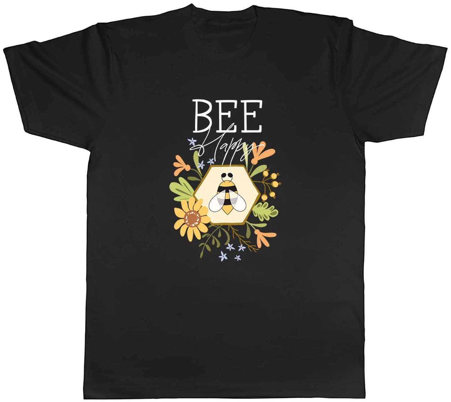 Bumblebee Bee Day Flowers Floral Bee Happy Mens T-Shirt Tee Gift Top